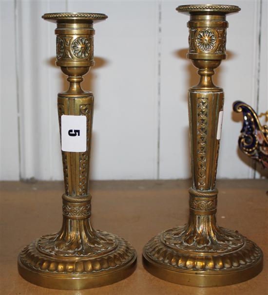 Louis XVI bronze candlesticks